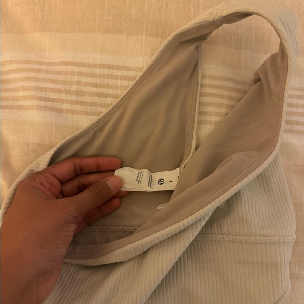 Lululemon Athletica Off-White One-Shoulder Bandeau - Picture 2 of 2